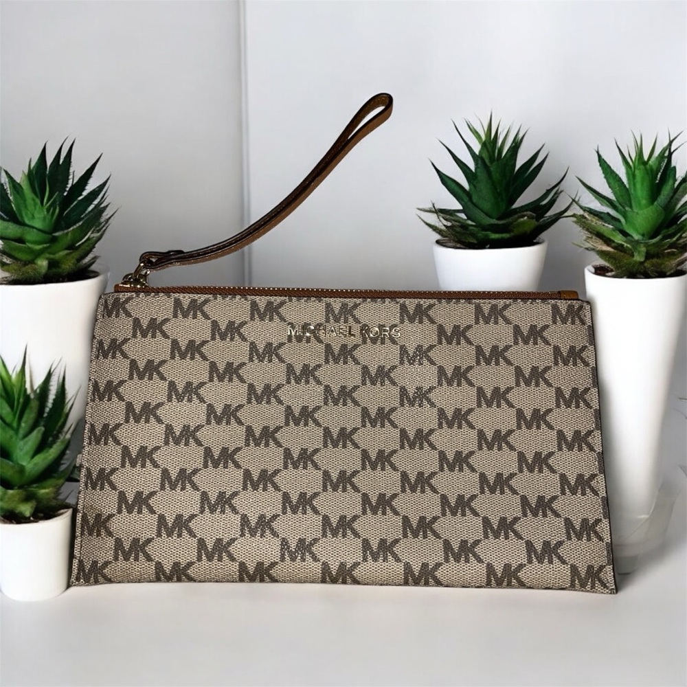 Michael Kors MK Logo Wristlet Clutch